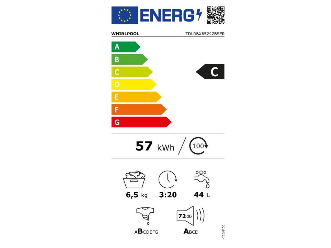 Máquina de Lavar Roupa Superior 6 5Kg 1200 Rpm Branca Tdlrbx65242Bsfr WHIRLPOOL