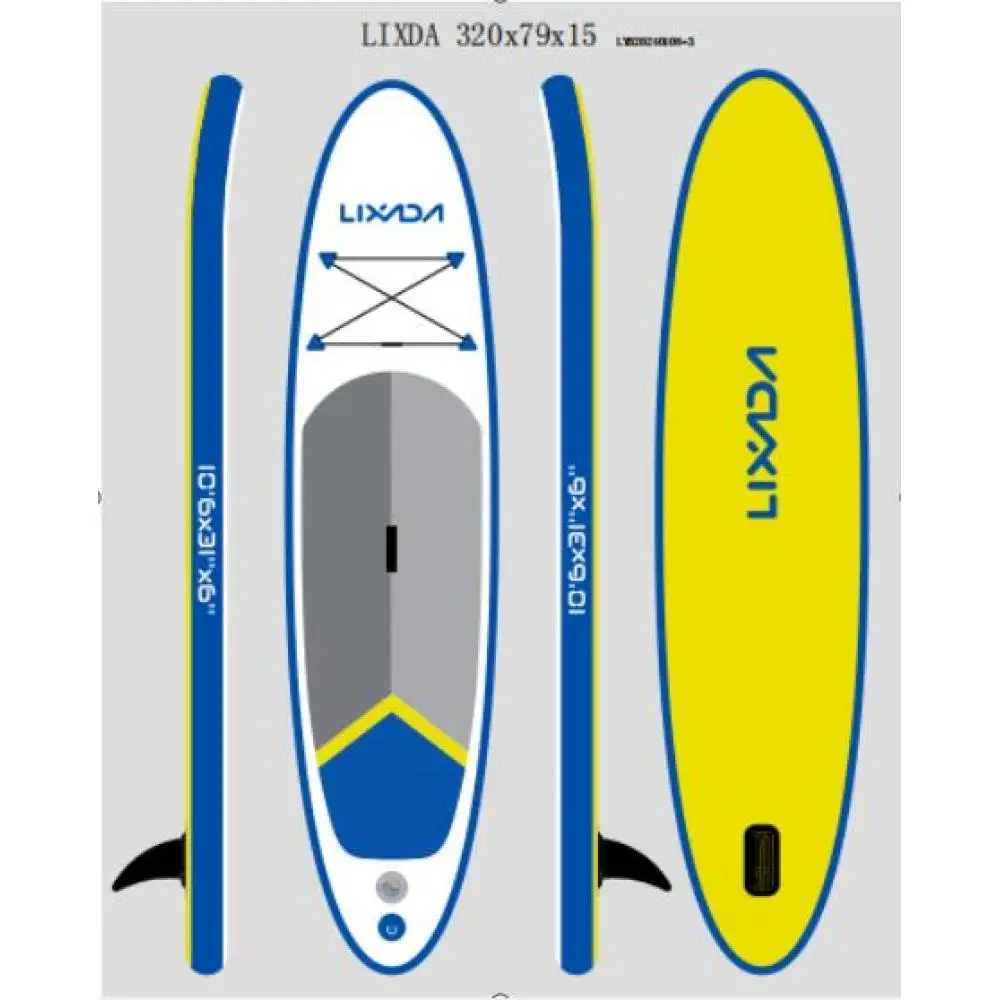 Prancha De Stand Up Paddle Inflável, 6 Polegadas De Espessura, Remo Ajustável Com Bomba Oem
