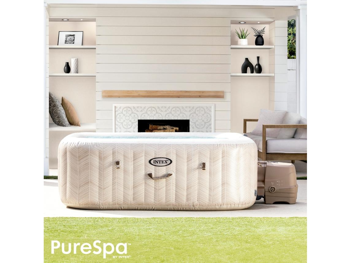 INTEX Spa inflável 4 pessoas Chevron Deluxe 175x175x71 cm