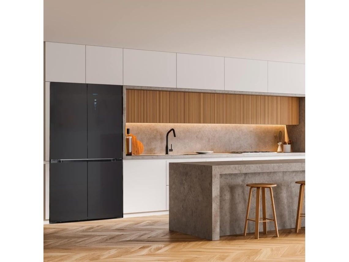 Frigorífico 4 Portas Glass com 490 Litros de Capacidade 185 Cm de Altura 91 Cm de Largura Classe e E Motor Inverter Plus. Além Disso Tem D CECOTEC