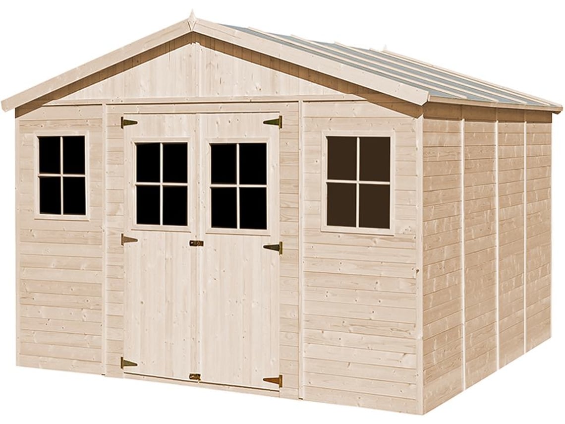 Abrigo de Madeira TIMBELA M330 com Janelas (16 m² - 246x418x420 cm)