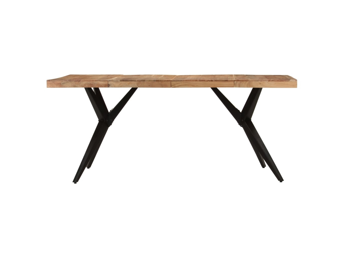 MAISON ExCLUSIVE Mesa de Jantar 180x90x77 cm Madeira de Acácia Maciça Preto