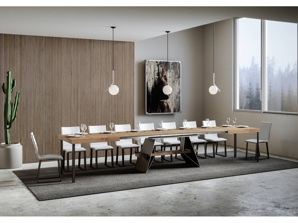 Mesa de Refeição ITAMOBY Baita (90x180/440 - Painéis em Melamina - Carvalho Natural)