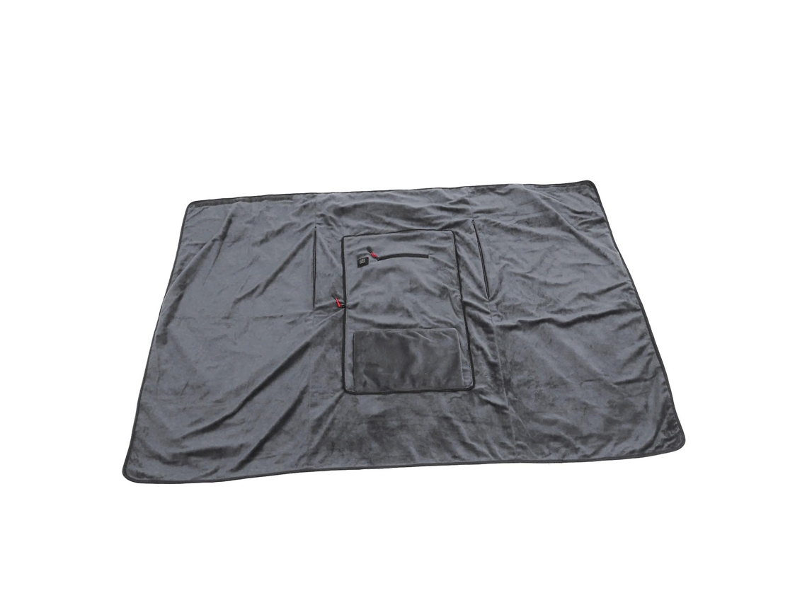 Cobertor Elétrico Aquecido Usb Com Temperatura Ajustável E Aquecimento Rápido Em Poliéster, Cor Cinza, Ideal Para O Inverno Wwfw