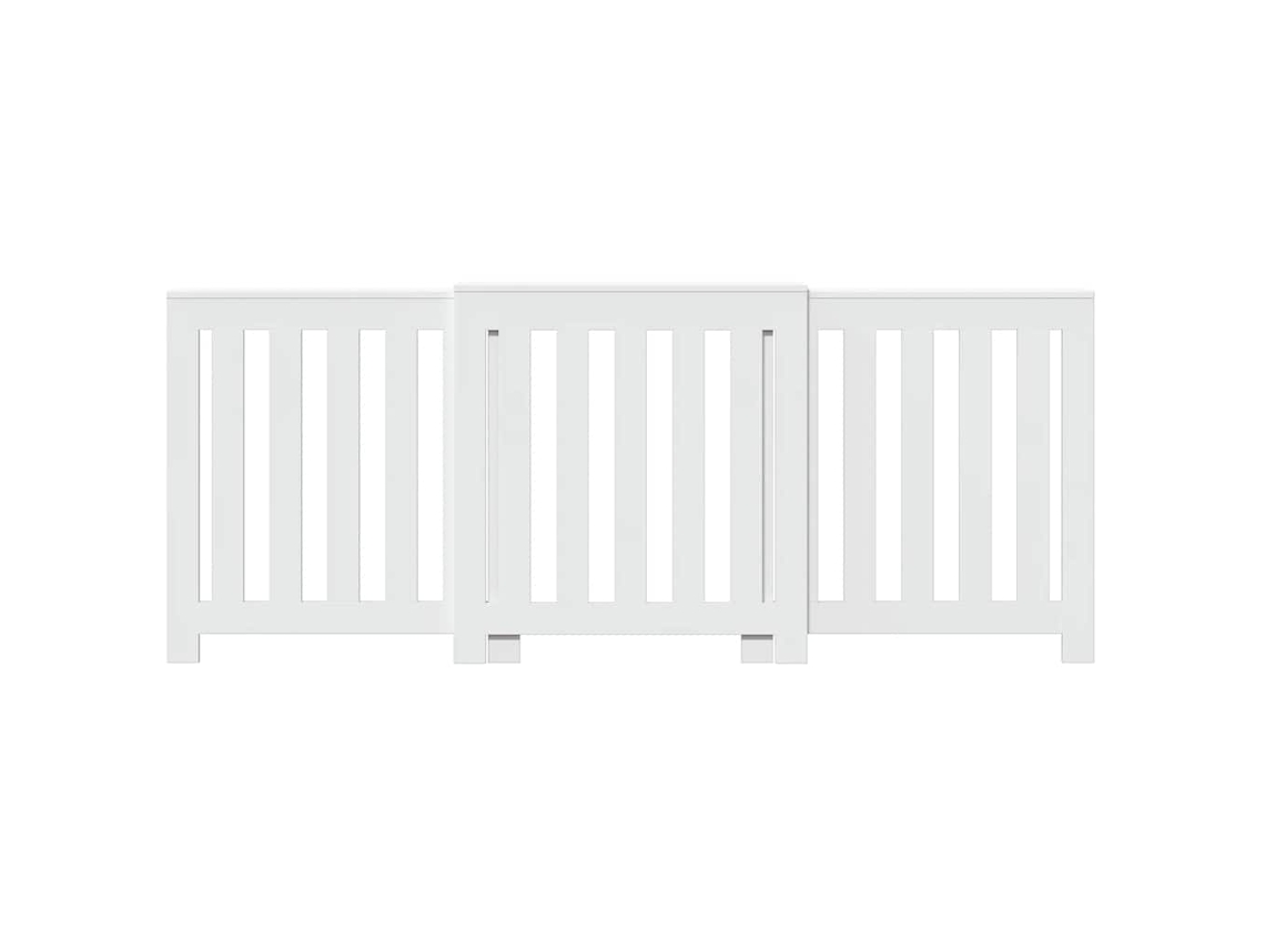 Cobertura De Radiador 205x21,5x83,5 Cm Derivados Madeira Branco Haochrymec