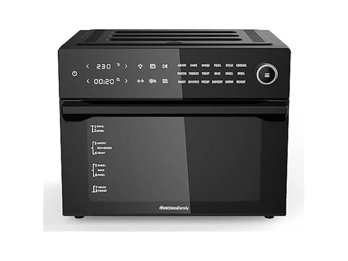 Fritadeira sem Óleo Quente Family Benedetta Preto 30 L 1800W Temperatura Ajustável Temporizador MELCHIONI