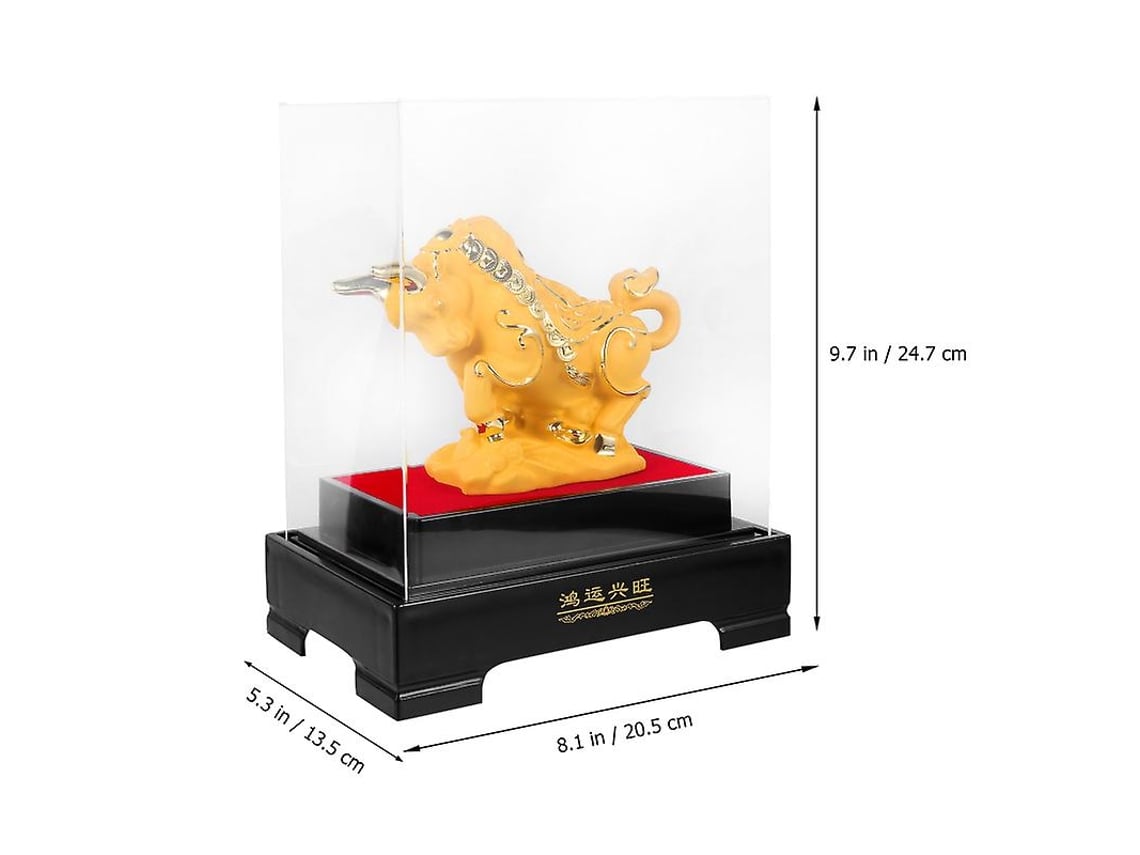 Estatueta de Ano de Boi Do Zodíaco Chinês ALLINLESS
