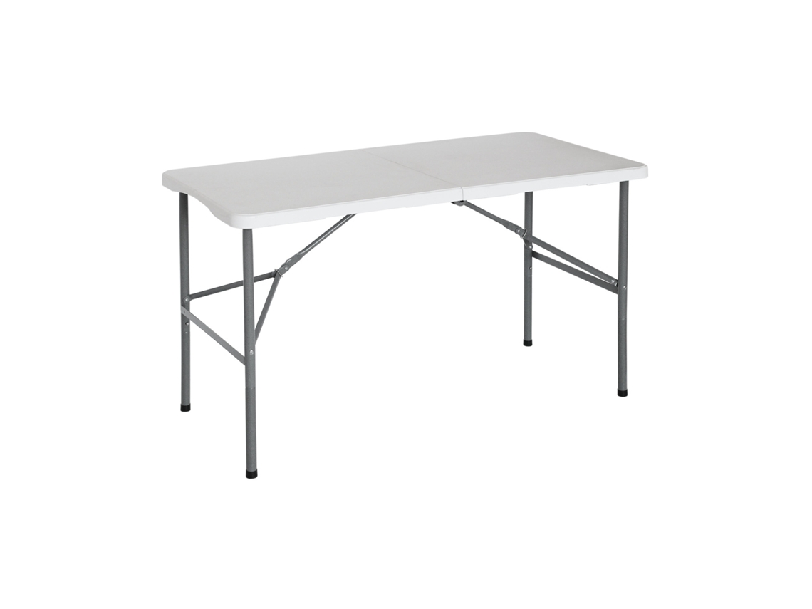 Megapack 10 Mesas Dobráveis ​​retangulares Para Catering Brancas 122x74cm Thinia Home