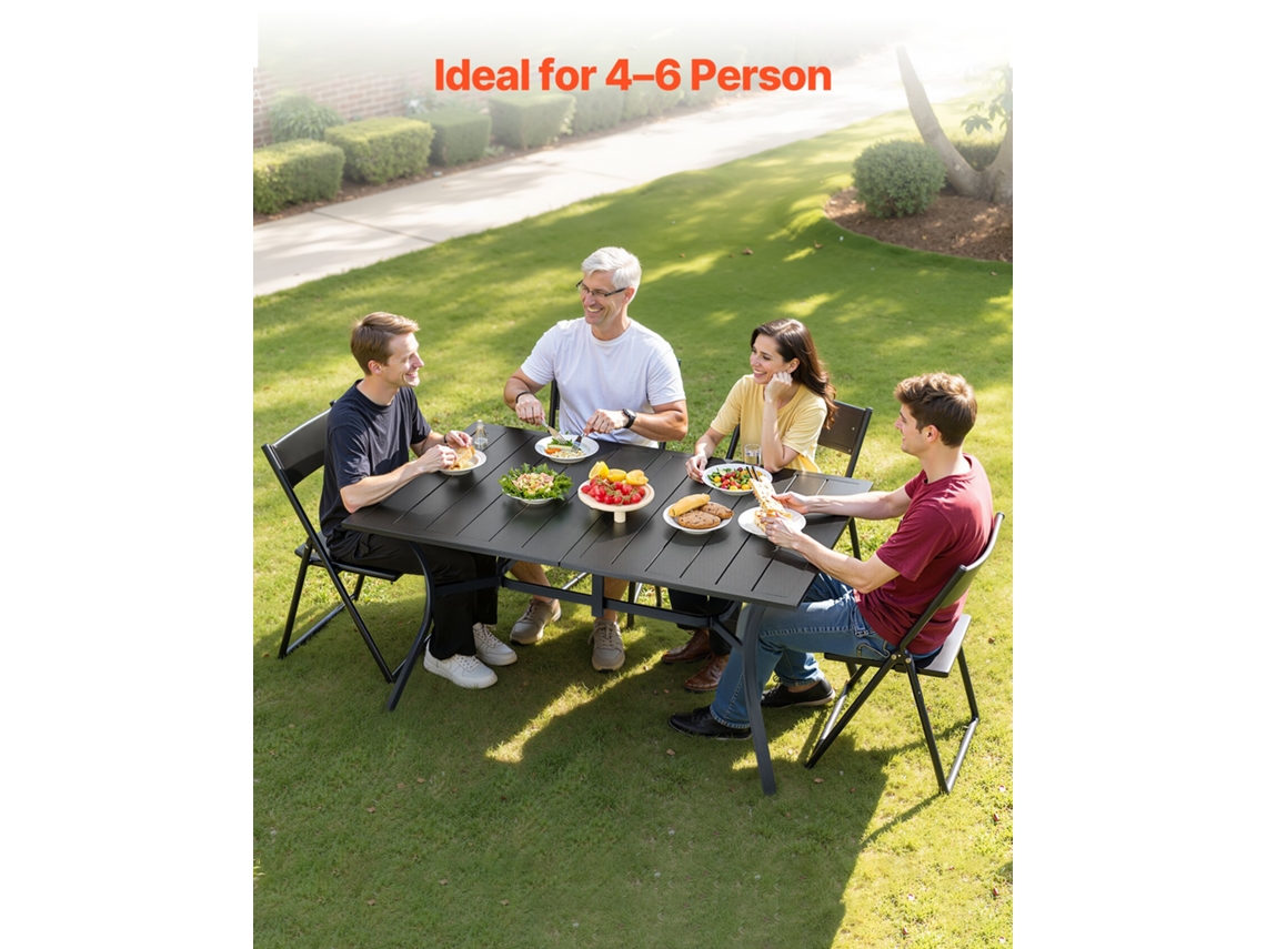 Mesa Retangular Para Terraço 1500 X 960 X 725 Mm Capacidade De Carga 68 Kg Vevor