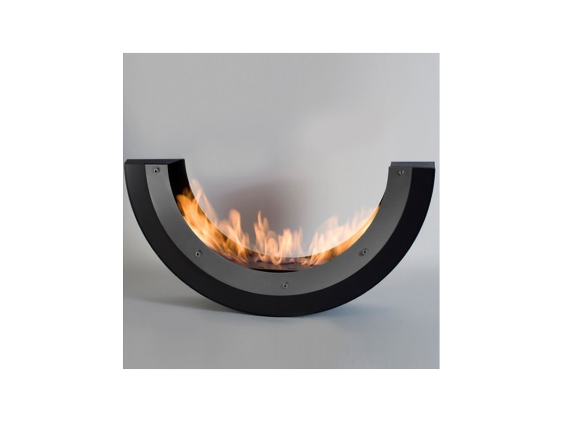 Lareira biológica autónoma ERTA U Preto/Aço inoxidável OUTINFIRE