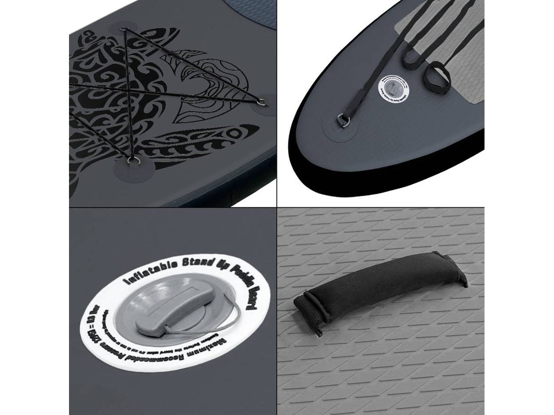 Prancha de paddle surf insuflável SUP Maona ECD Germany 308 x 78 x 10 cm PVC cor preta