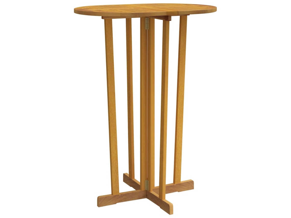 Mesa de Bar Dobrável 90X65X105 Cm Madeira de Teca Maciça NONAME