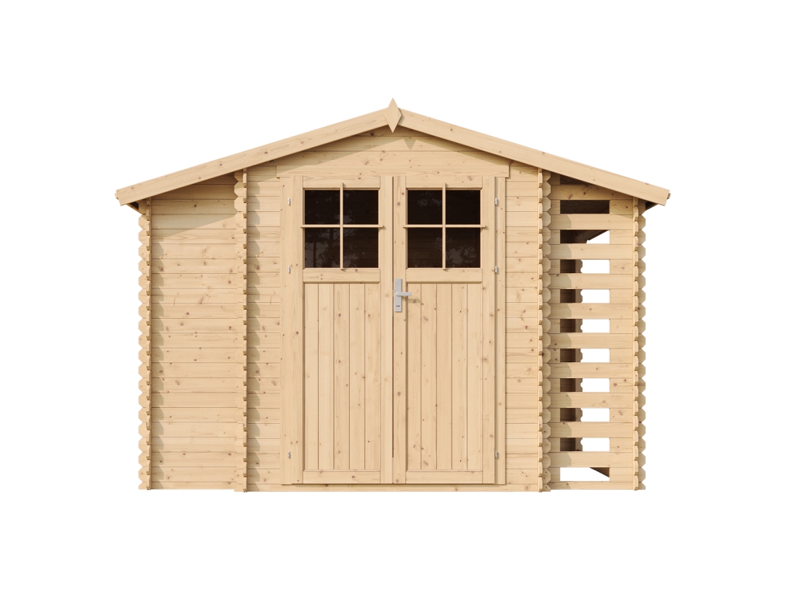 Galpão De Madeira Com Chão Impregnado 5,47 M² H218 X 328 X 206 Cm Timbela M389fm389g