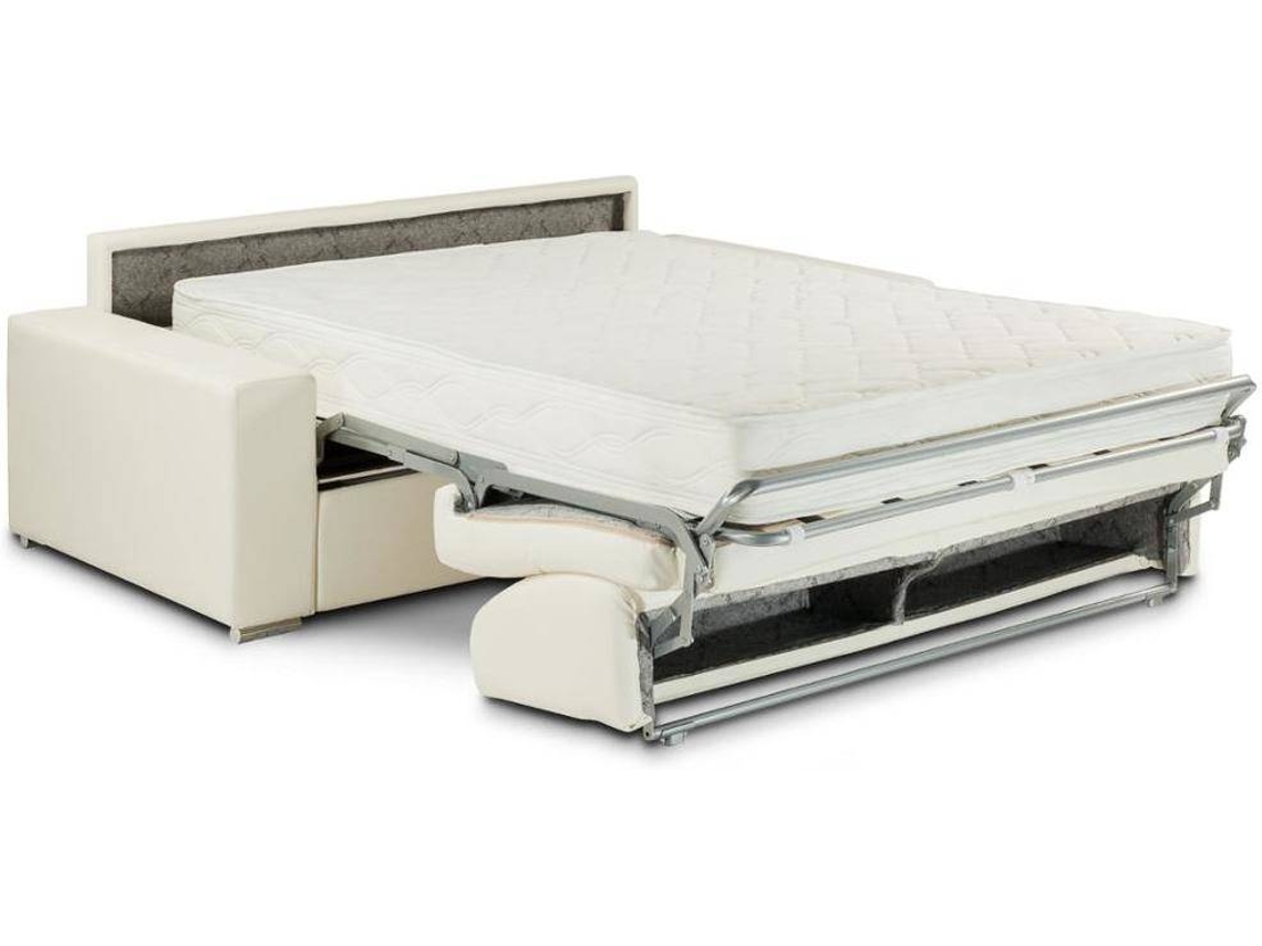 Sofá Cama Emir VENTE-UNIQUE (Preto - Pele sintética - 184x95x85 cm/Dimensões da cama: 120 – 139 cm)