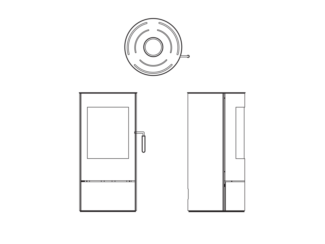 Salamandra a Lenha Sannover Oscar 8.2 Kw