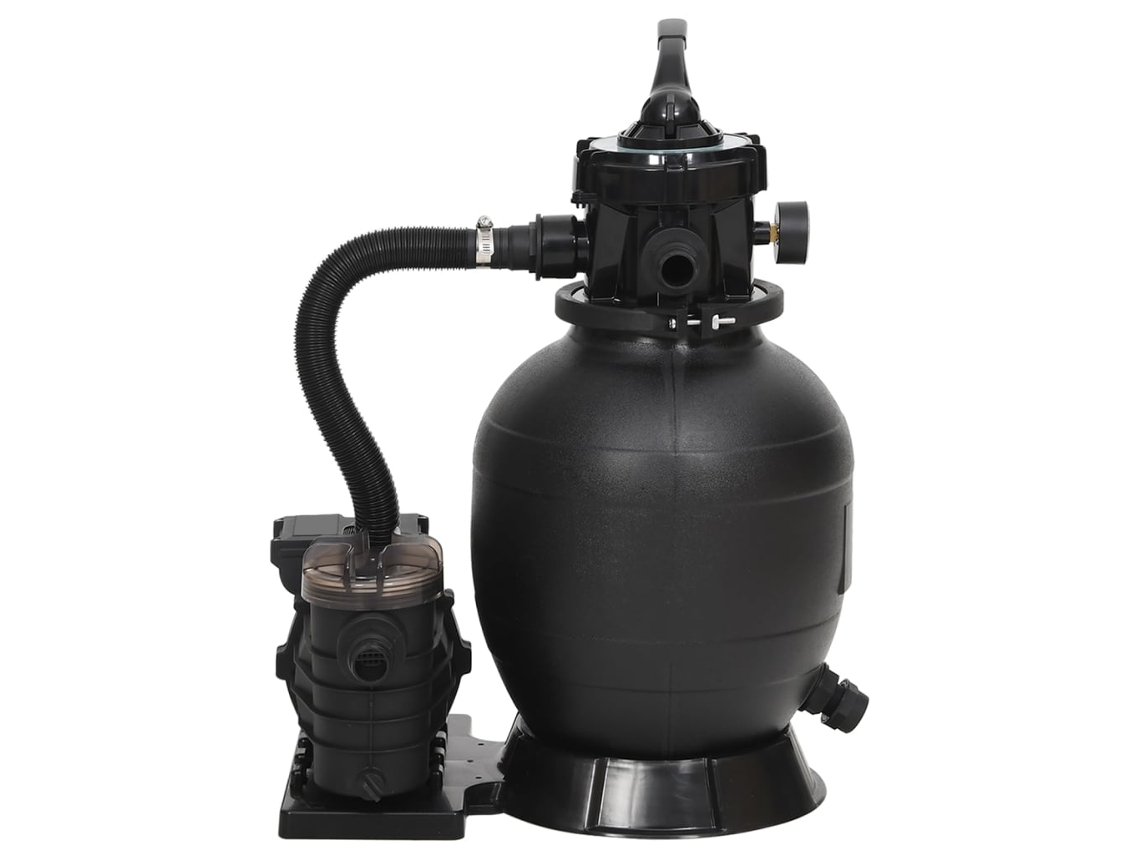 Filtro De Areia Para Piscina Com Pré Filtro Preto