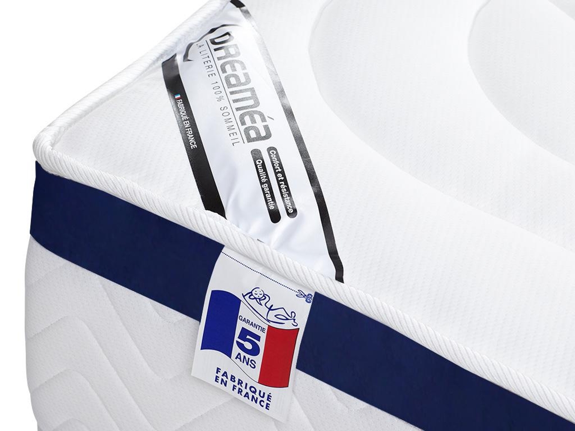 Conjunto Cama Colchão Somier DREAMEA PLAY Marquis (Branco - Madeira - 160x200 cm)