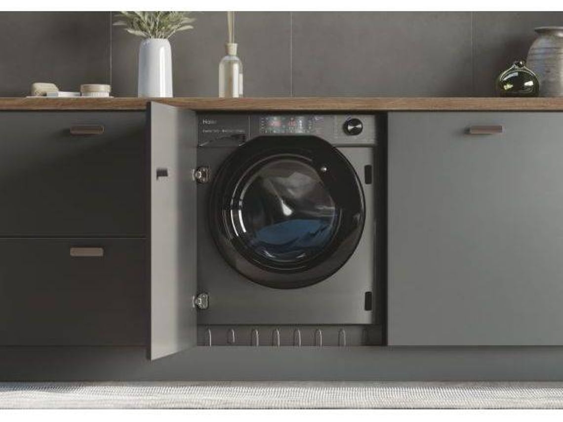 Máquina de Lavar Roupa Encastre HAIER HWQ90B41 (9 kg - 1600 rpm - Preto)