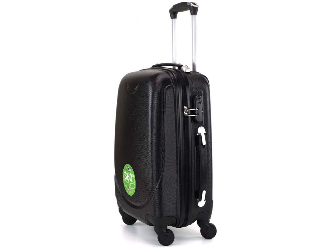 Conjunto De 3 Malas Bagagem De Mão Cabine De Viagem Grande Média Pequena 4 Rodas Giratórias 360º Pretas DED