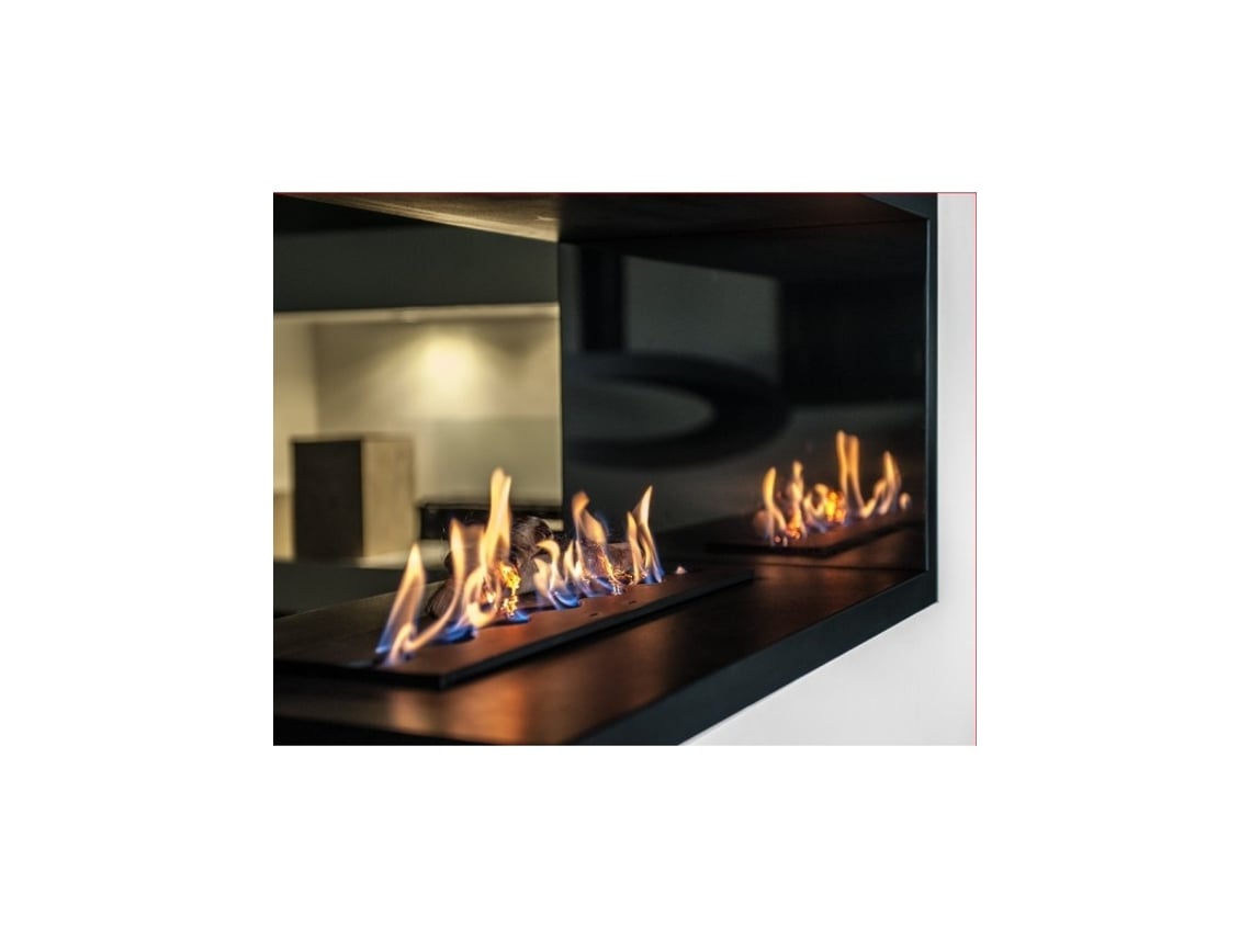 Lareira de encastrar a bioetanol de três lados NERIS MIRROR 1000 OUTINFIRE