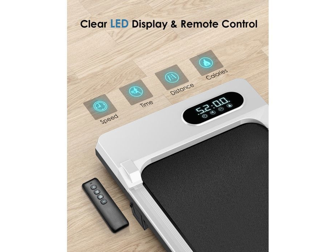 2 Em 1 Passadeira Inclinada 0 7 Bigzzia Velocidade 1 8 Km/h Carga Máxima 130 Kg Controle Remoto E Tela Lcd Walking Pad Prata
