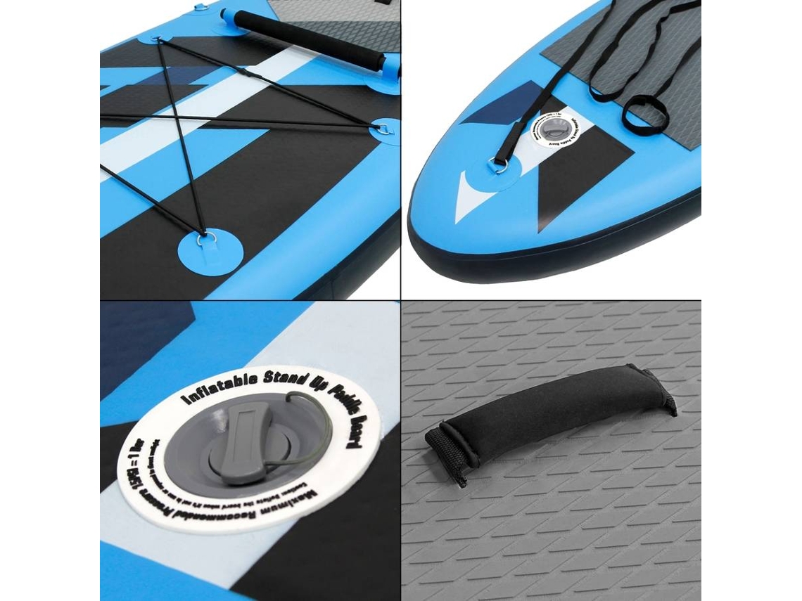 Prancha de paddle surf insuflável SUP ECD Germany 320x82x15 cm PVC azul com assento