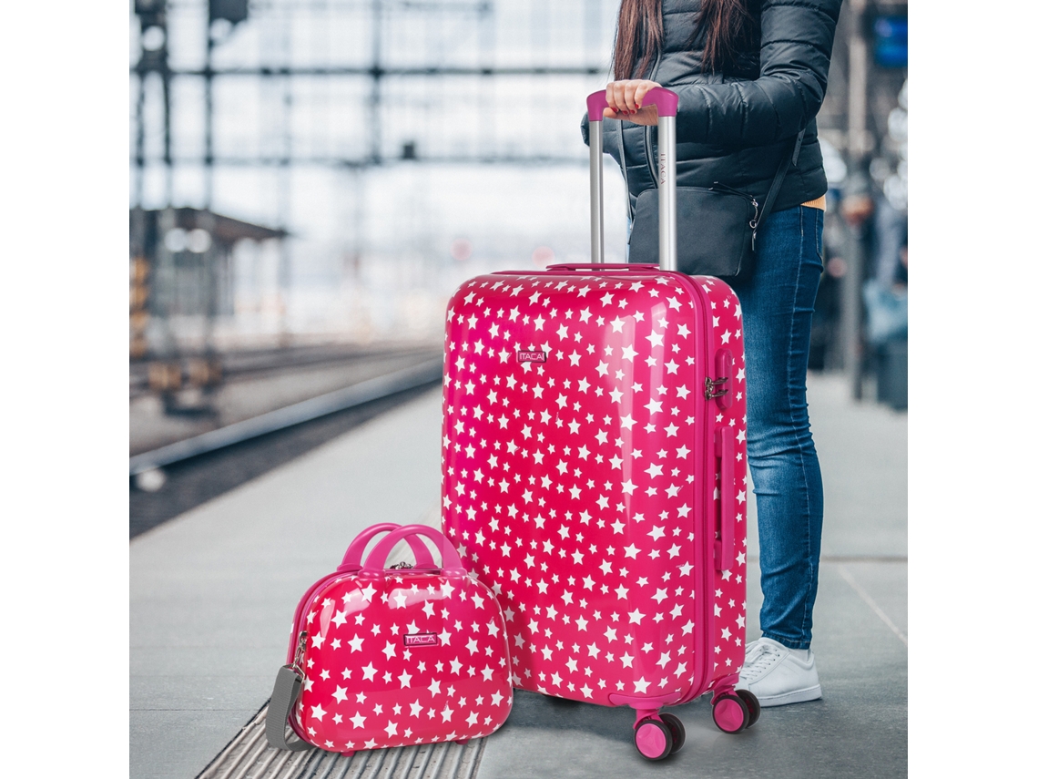 Conjunto de Malas Pc ITACA Stars Fúcsia 44X65X25 Cm 62L