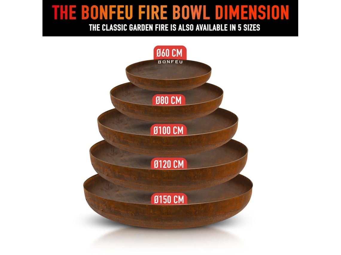 Fogueira Aço Corten 100 Cm BONFEU
