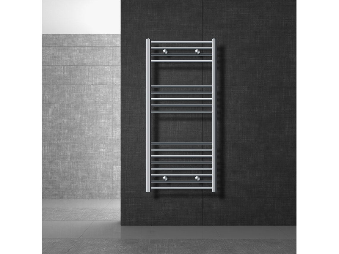 Radiador de Casa de Banho Sahara 600X1200 Mm Cromado Direito com Ligação Lateral LUXEBATH