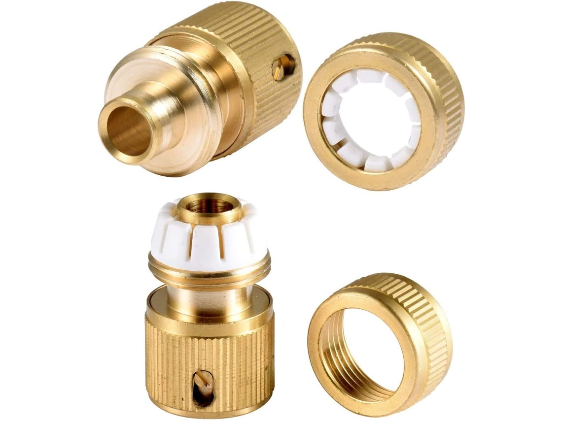 Conector Rápido de Latão para Ferramentas de Jardinagem Kit com 2 Peças