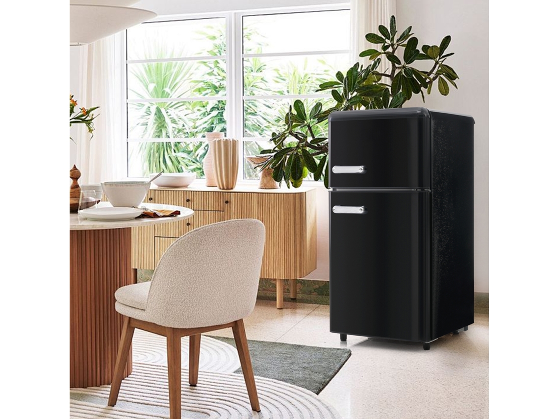 Geladeira Estilo Retrô Com Portas Superior E Inferior, Capacidade Total De 72 Litros.