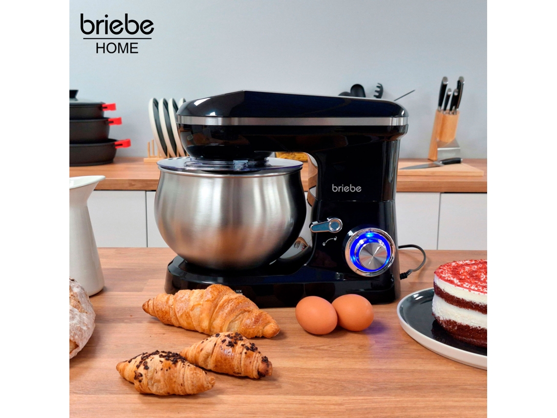 Batedeira Planetária com Taça Profissional Robô de Cozinha 5L Tela Tátil Led BRIEBE Km1164