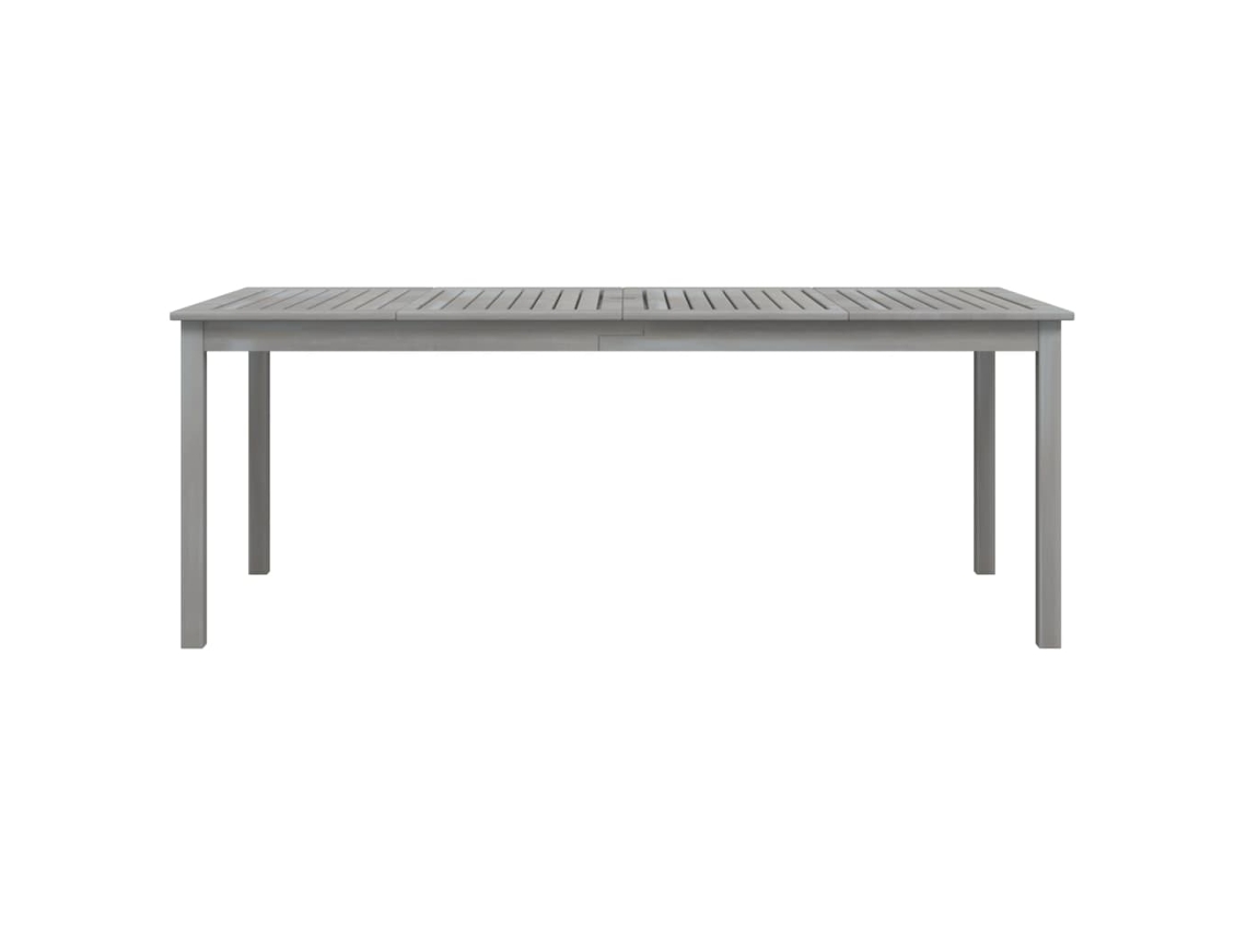 Mesa Jardim 200x100x75 Cm Madeira Acácia Maciça Cinza