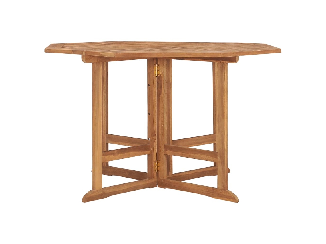 Mesa de Jantar para Jardim Dobrável 110X110X75 Cm Teca Maciça NONAME