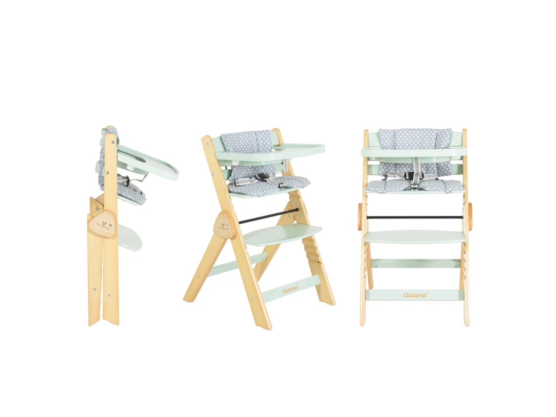 Cadeira De Refeição Em Madeira Caramelo Menta Cangaroo Cangaroo
