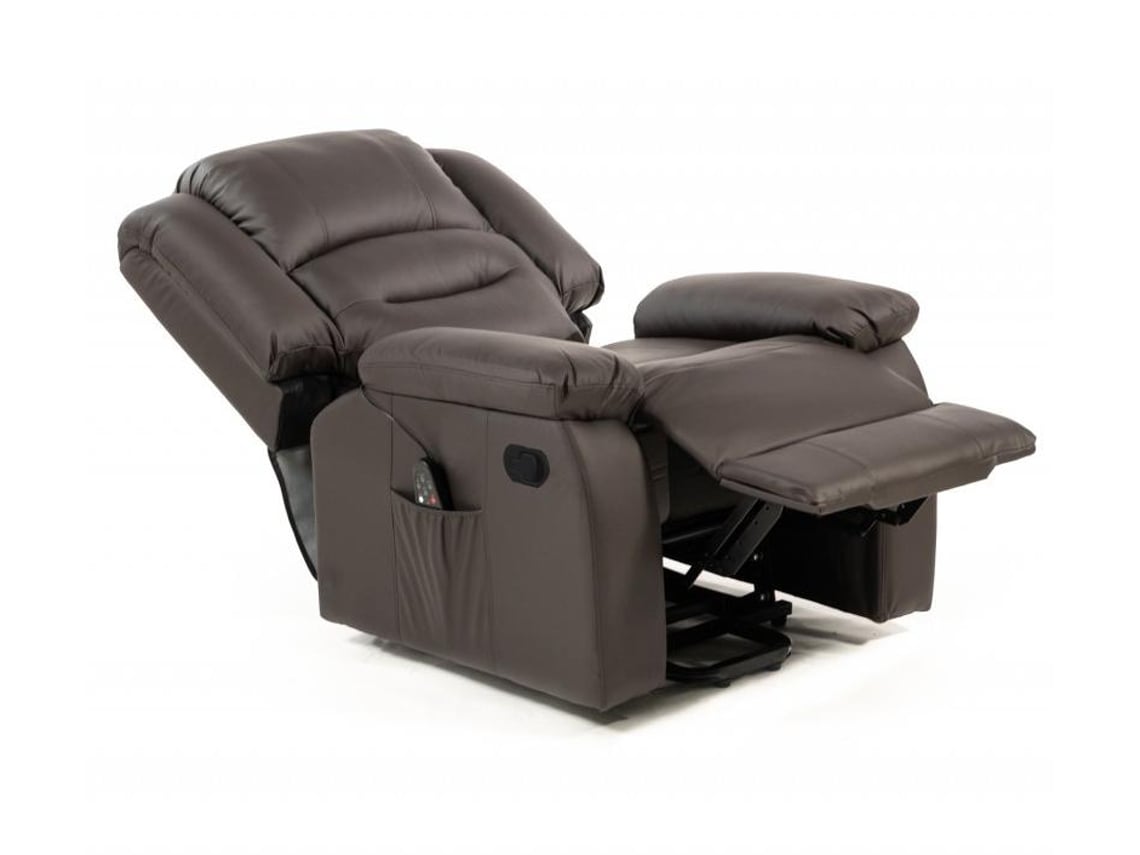 Poltrona de Massagem ECODE ECO-8198 (Castanho - Couro Sintético - 86x77x107 cm)