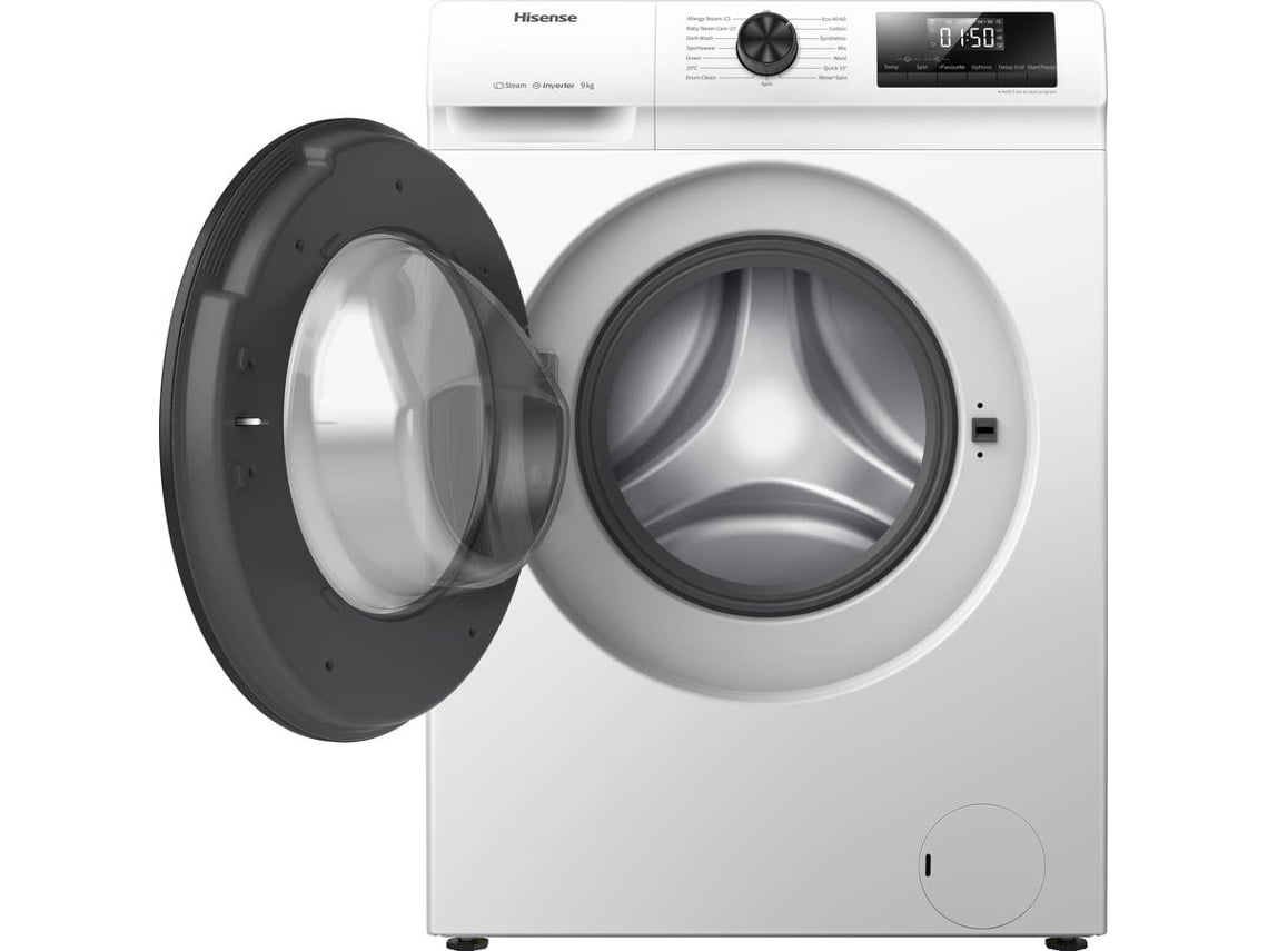 Máquina de Lavar Roupa HISENSE WFQP901418VM (9 kg - 1400 rpm - Branco)