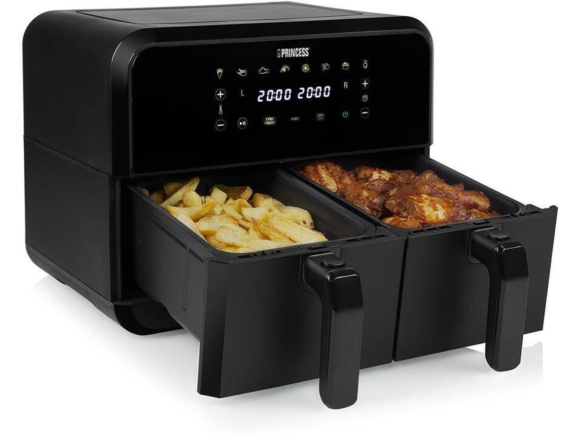 Fritadeira sem Óleo PRINCES 01.182068.01.001 Dupla (8 L - Preto)