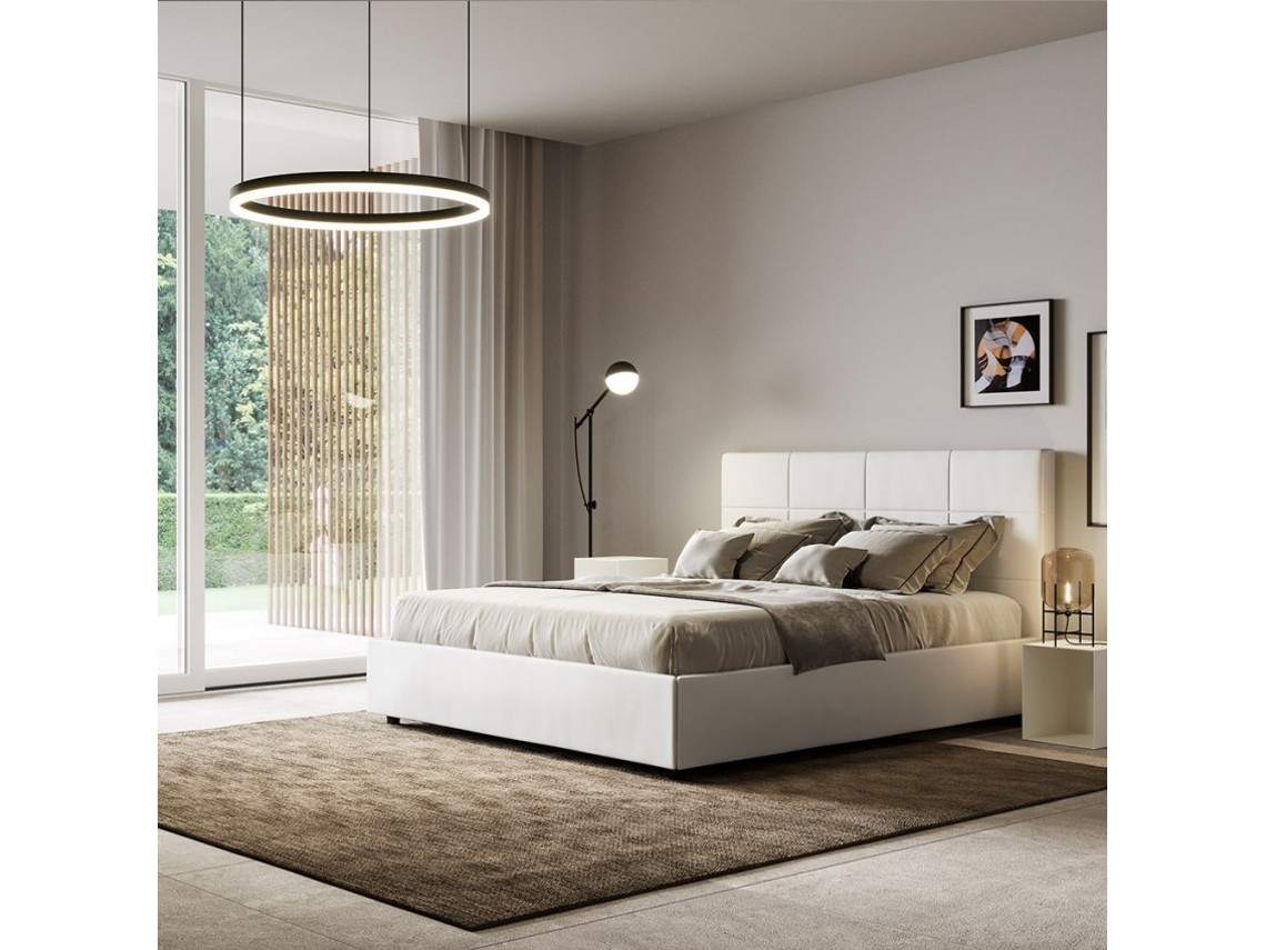 Contêiner cama de casal 160x200 quarto moderno Mika M1