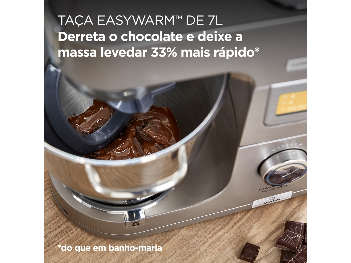 Robot de Cozinha KENWOOD Titanium Chef Patissier XL KWL90.124SI (7 L - 1400 W - 9 acessórios)