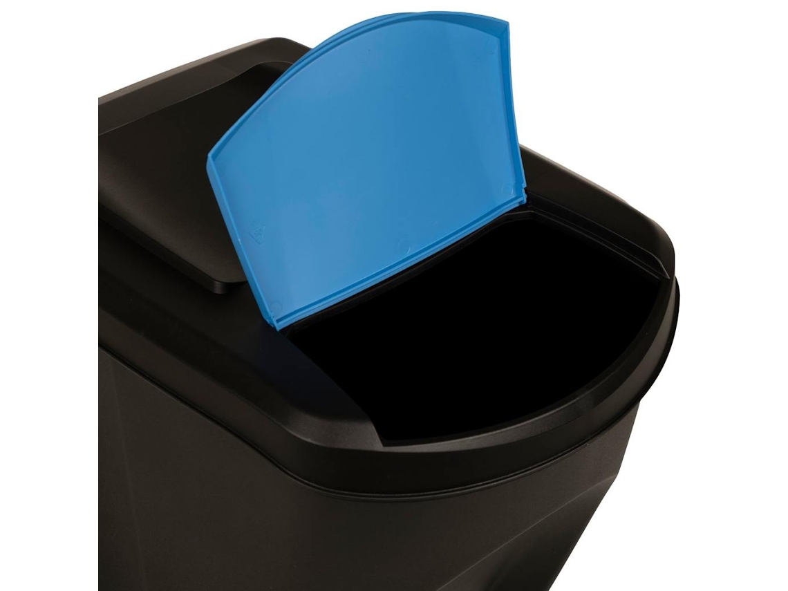 Vidaxl Coșuri De Gunoi Stivuibile 3 Buc. Antracit, 75 L Polipropileno