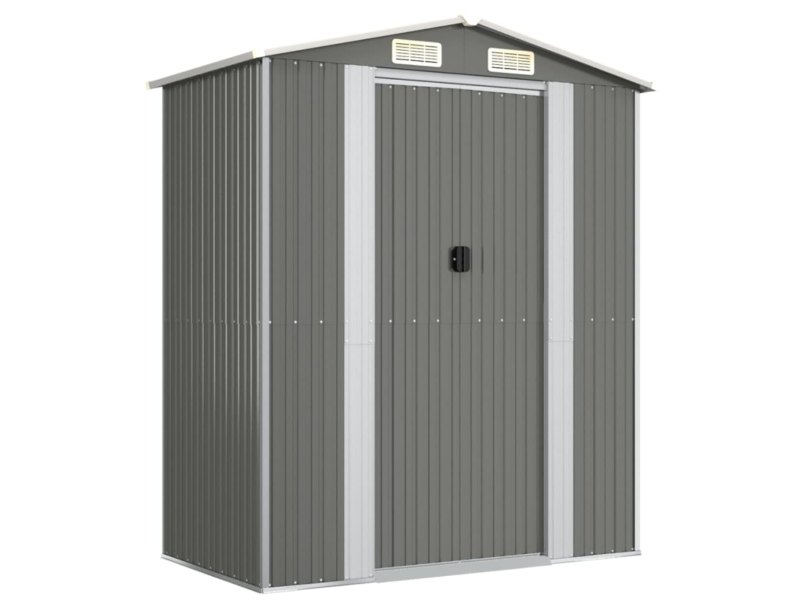 Abrigo MAISON EXCLUSIVE 192x108x223 cm Aço Galvanizado Cinzento-Claro