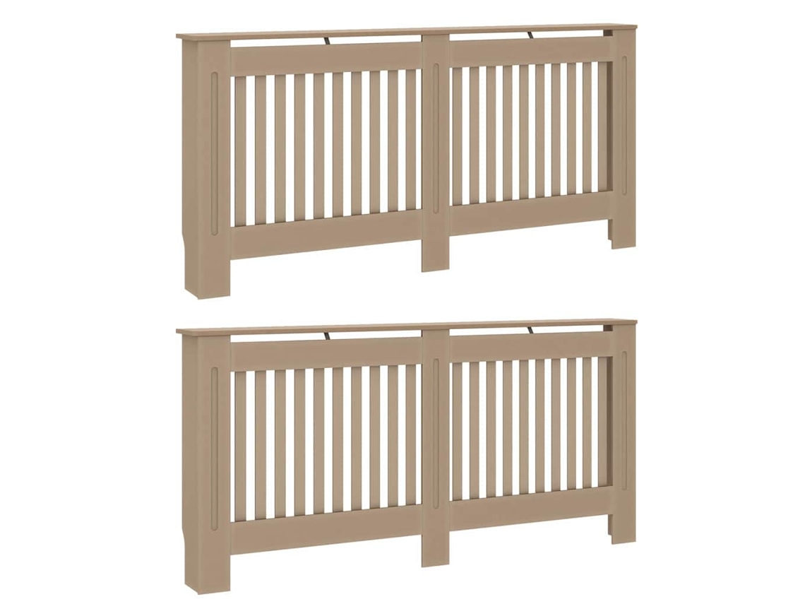 Capa De Radiador 2 Pcs Marrom 172x19x81,5cm Haochrymec