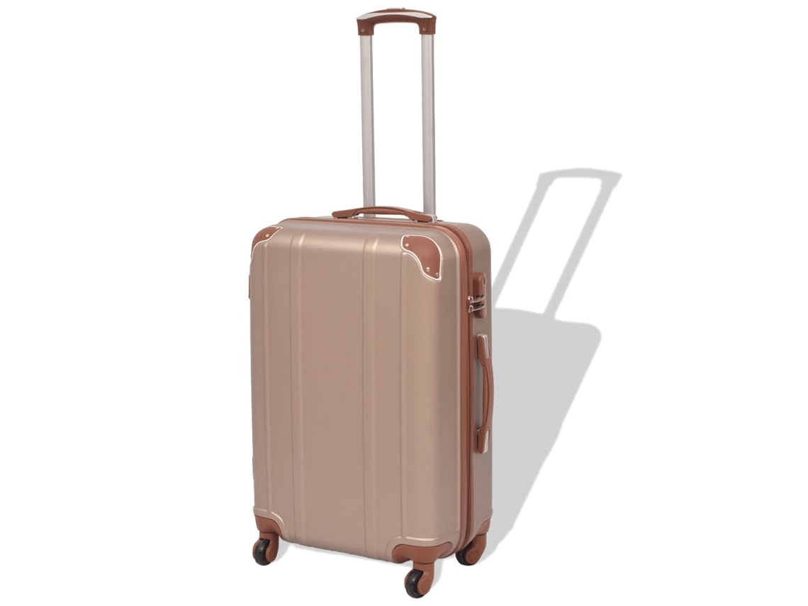 Conjunto de 4 Malas VIDAXL Rígido Bege (76 x 48 x 28 cm - 113 Kg)