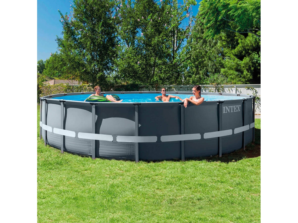 Piscina Tubular INTEX Ultra XTR Frame (Cinzento - 610x122 cm - 30.079L - com Bomba)