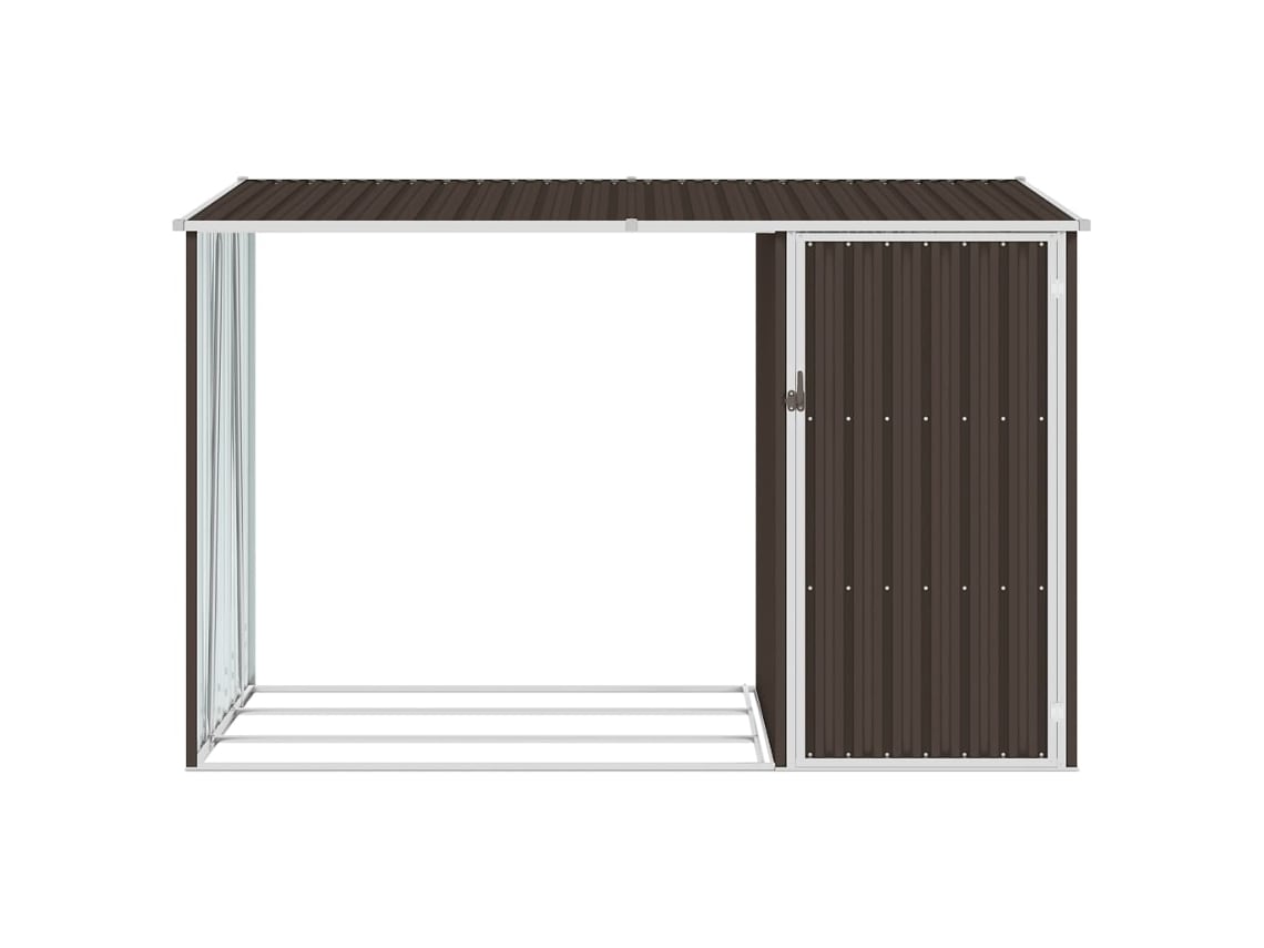 Abrigo para Lenha MAISON EXCLUSIVE para 245x98x159 cm Aço Galvanizado Castanho