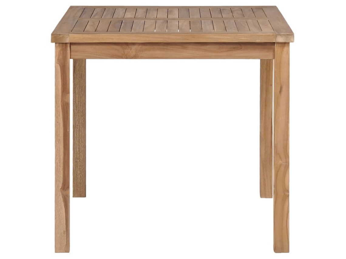 Mesa De Jardim 80x80x77 Cm Madeira Teca Maciça Vidaxl