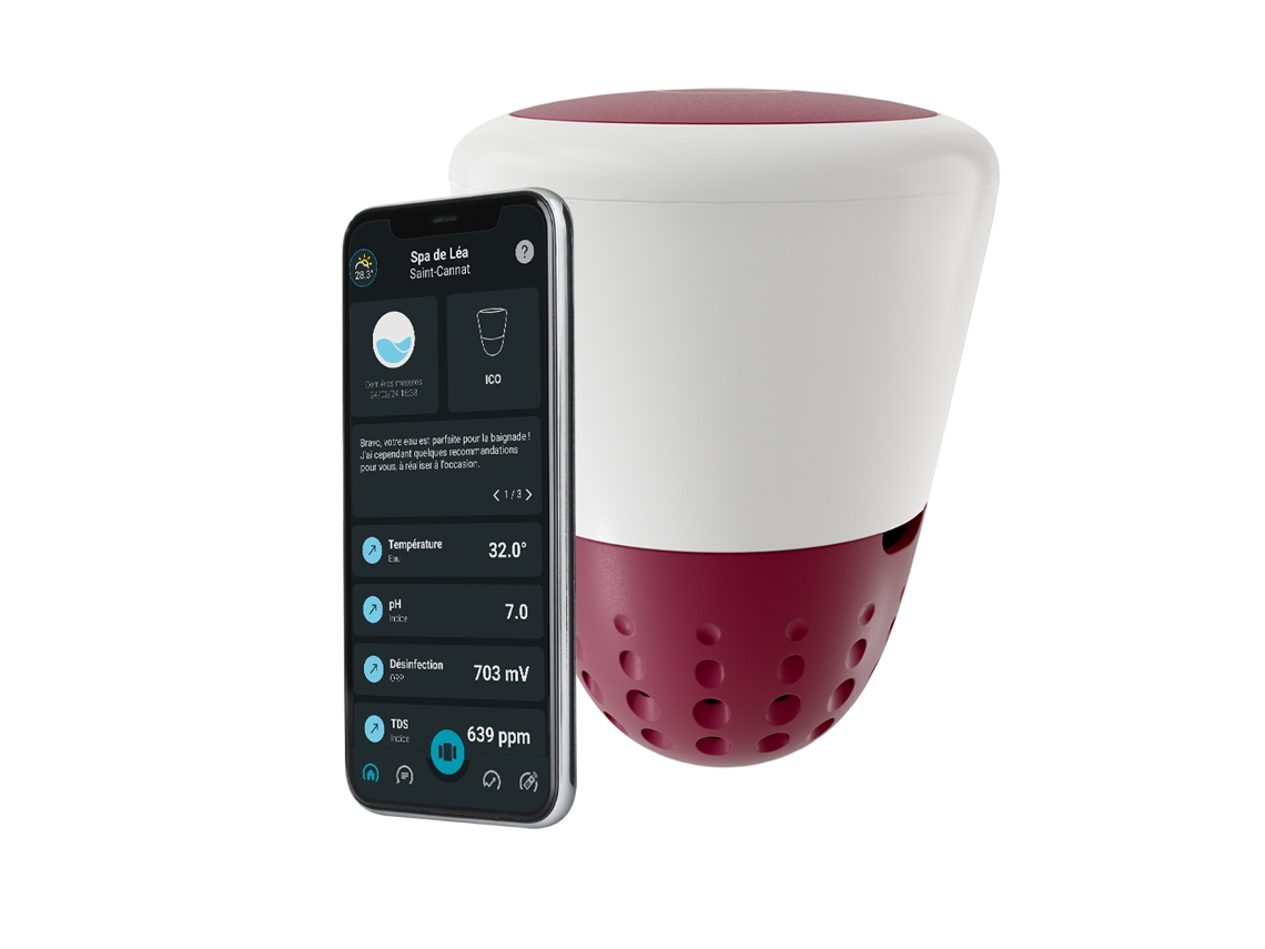 Analisador De Água Com Conexão Wi-fi E Bluetooth  - Ico Spa V2 Sel - Ondilo