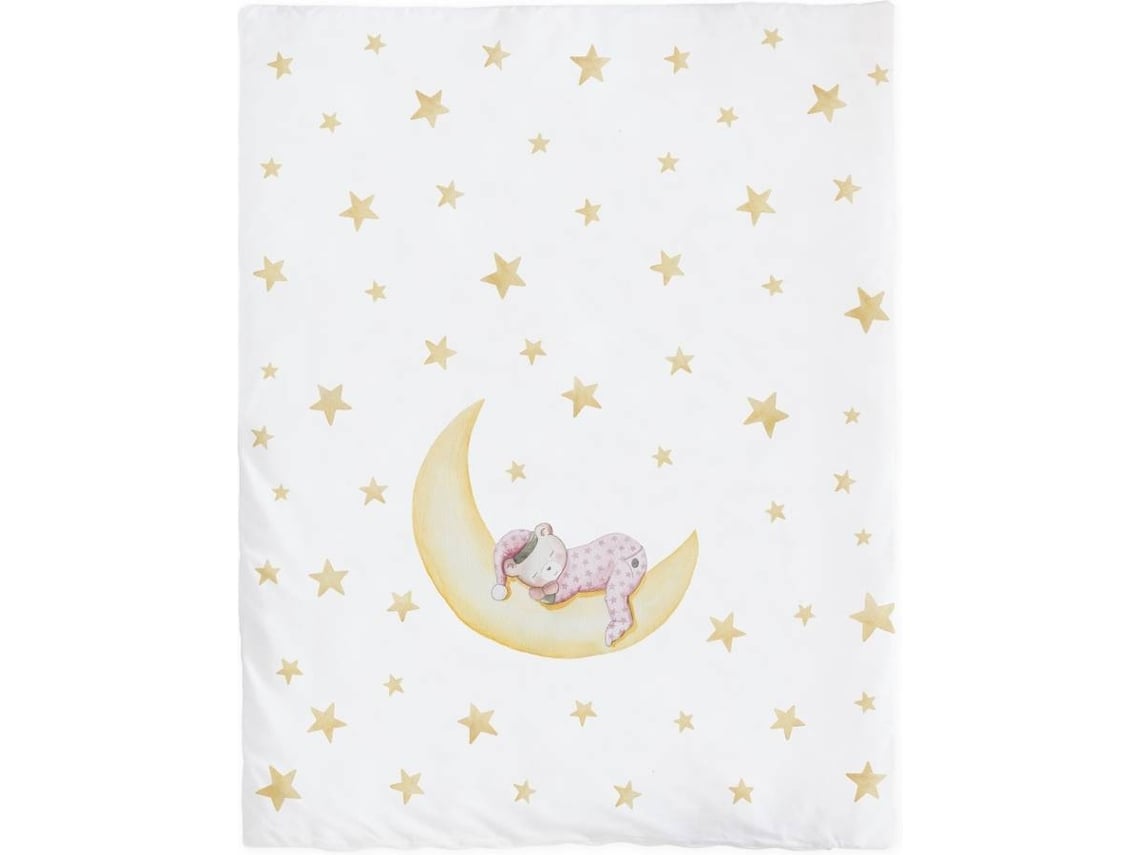 Berço e Roupa de Cama NAFNAF Marlon Night Rosa (63x12x123 cm)