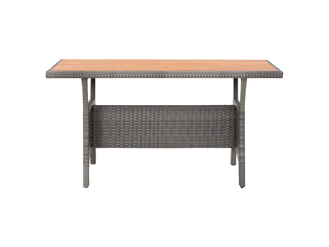 Mesa De Jardim 120x70x66 Cm Madeira Acácia Maciça Cinzento Vidaxl